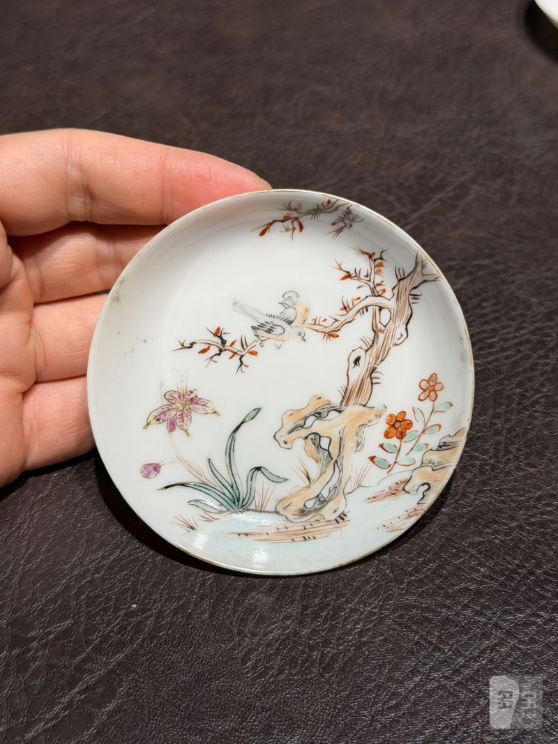 清乾隆 粉彩花鸟纹茶具一套25件 - 图113